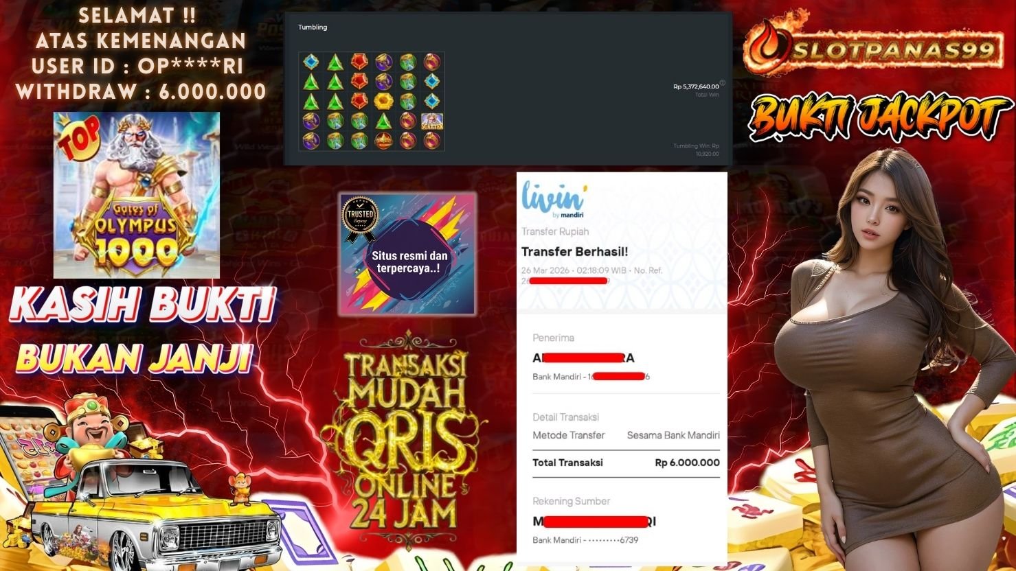 SLOTPANAS99 JACKPOT SLOT GATES OF OLYMPUS 1000